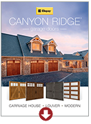 canyon ridge brochure garage doors