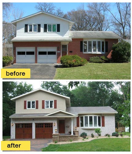 Before and after from HGTV Curb Appeal