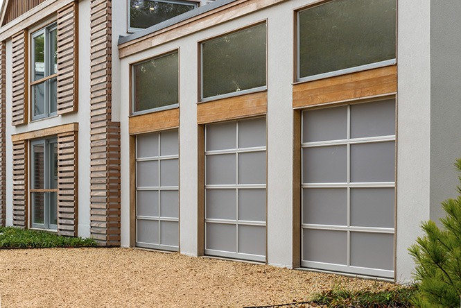Clopay Avante Collection - glass garage doors