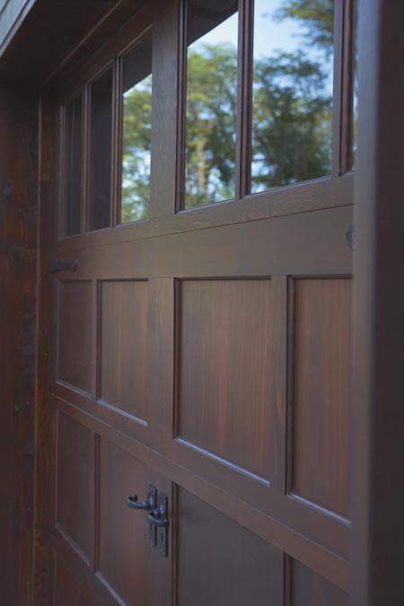 Clopay Reserve Collection Semi-Custom Cedar wood garage door