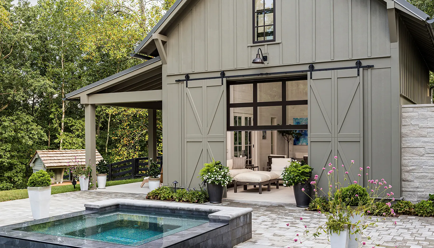 Avante door, bronze anodized frame with clear tempered insulated glass