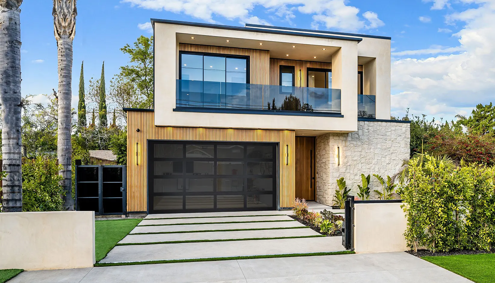 Avante Garage Door with Midnight Gray Glass