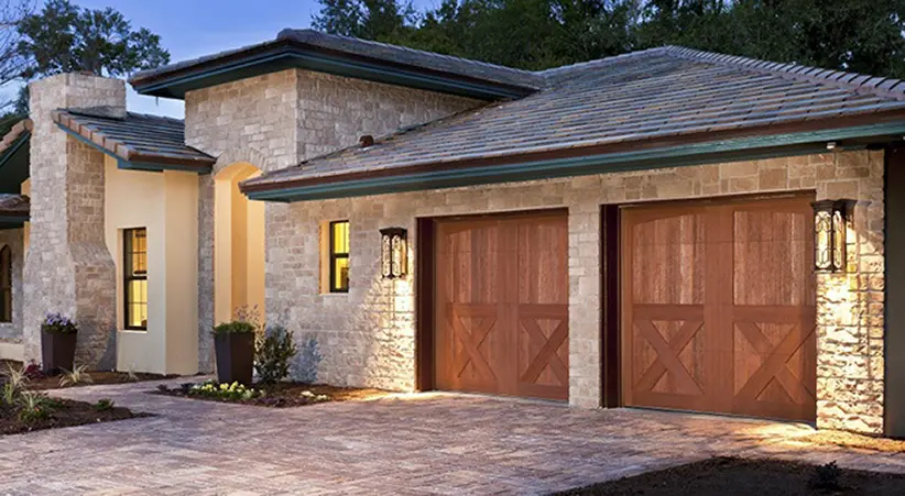 clopay wood look garage door