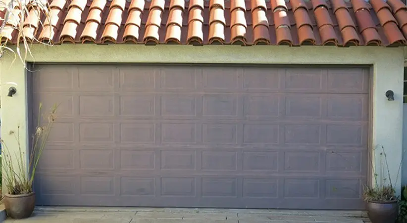 before- old garage door