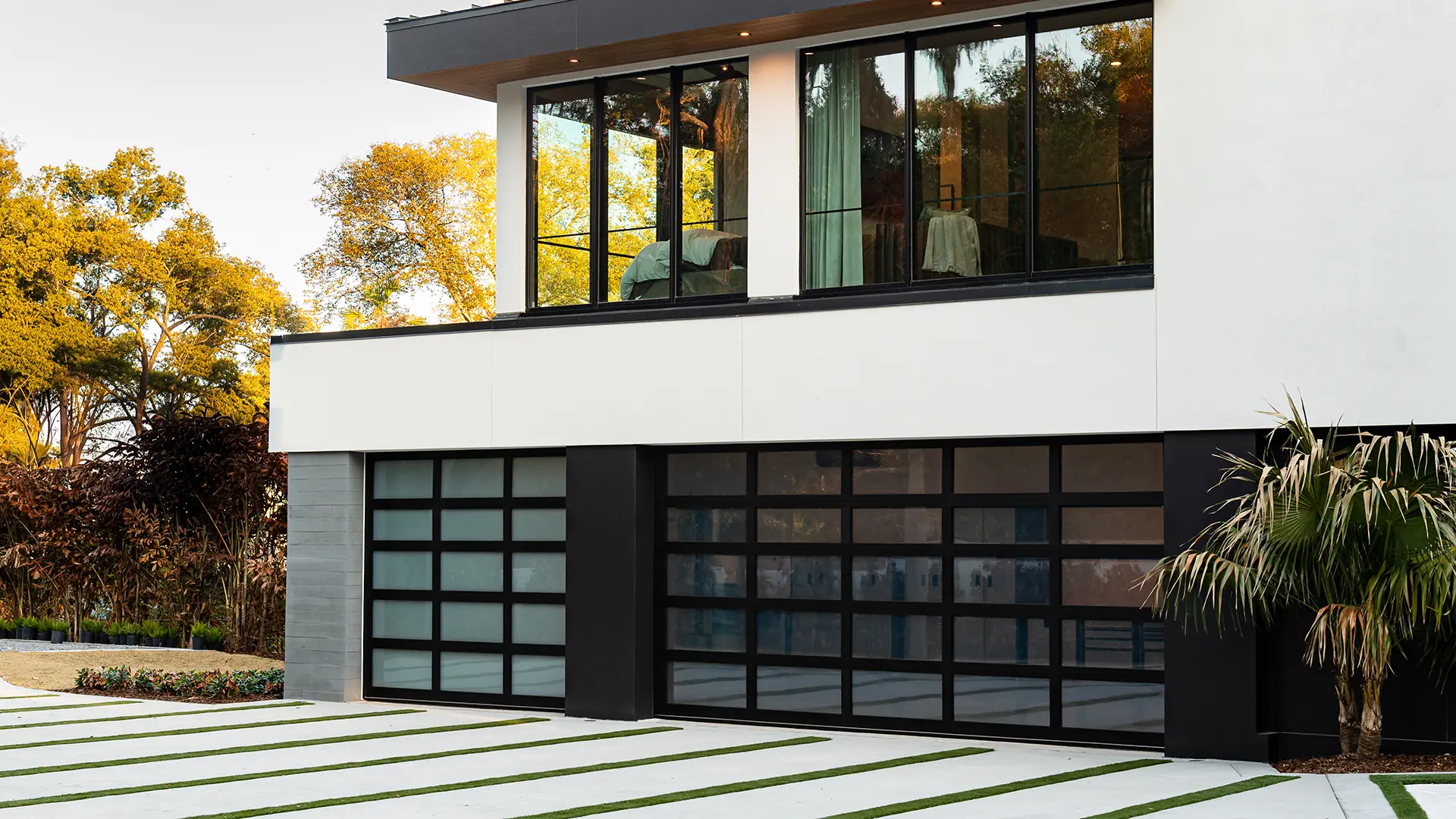 C-Power technology on Avante full view glass garage door