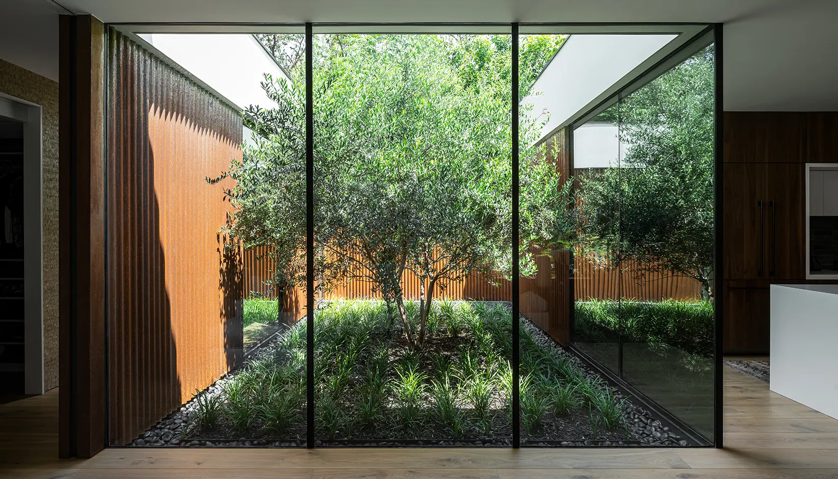 Stealth House courtyard view