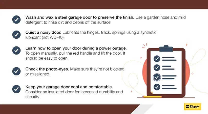 Summer Garage Door Maintenance