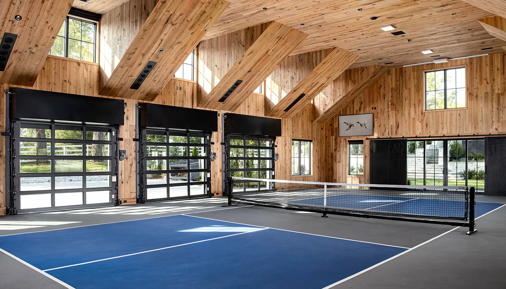 VertiStack Avante, black anodized frame with clear tempered insulated glass panels