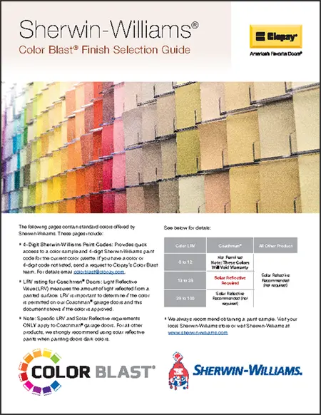 Sherwin Williams Selection Guide