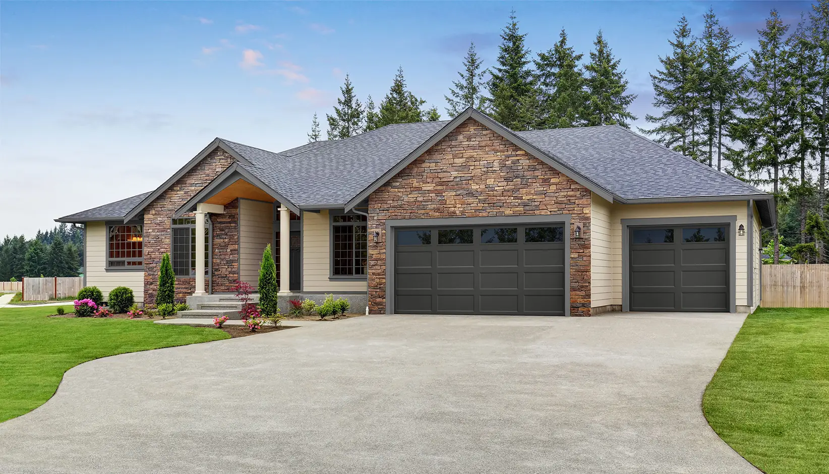 Bridgeport3L-IronOre Bridgeport Steel 3-layer garage door in Iron Ore