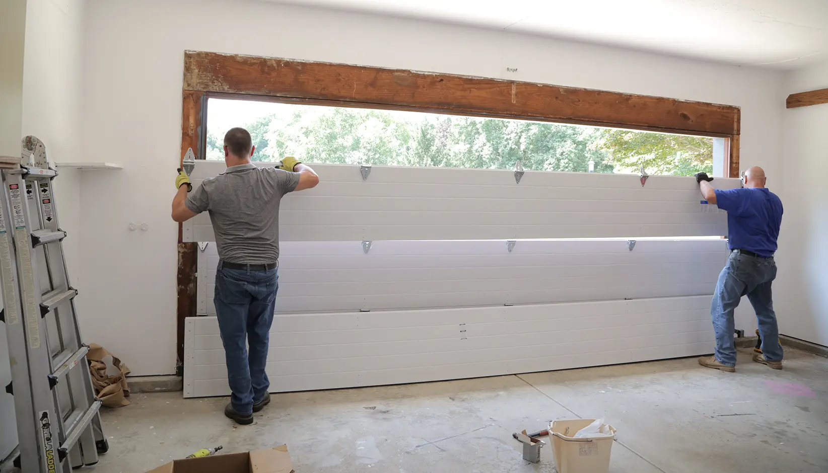 Installing garage door