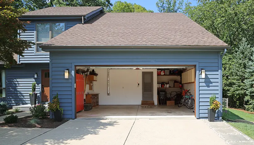 Open garage door