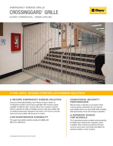 CrossingGard® Emergency Response Grille Feature Sheet CrossingGard® Emergency Response Grille Feature Sheet