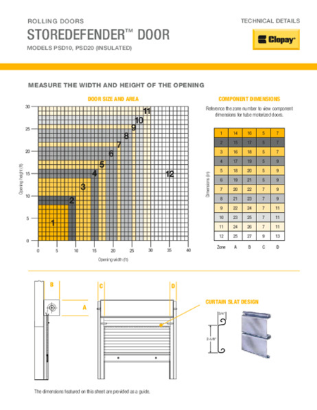 StoreDefender™ Door Technical Details Sheet StoreDefender™ Door Technical Details Sheet