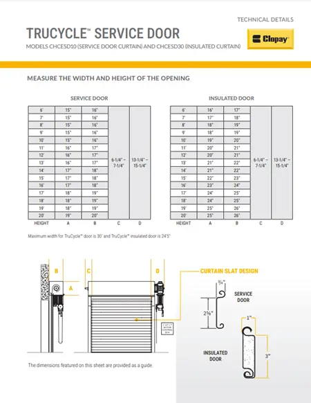 TruCycle Door Technical Details