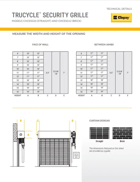 TruCycle Grille Technical Details
