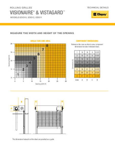 Visionaire & VistaGard Grilles Technical Details Sheet Visionaire & VistaGard Grilles Technical Details Sheet