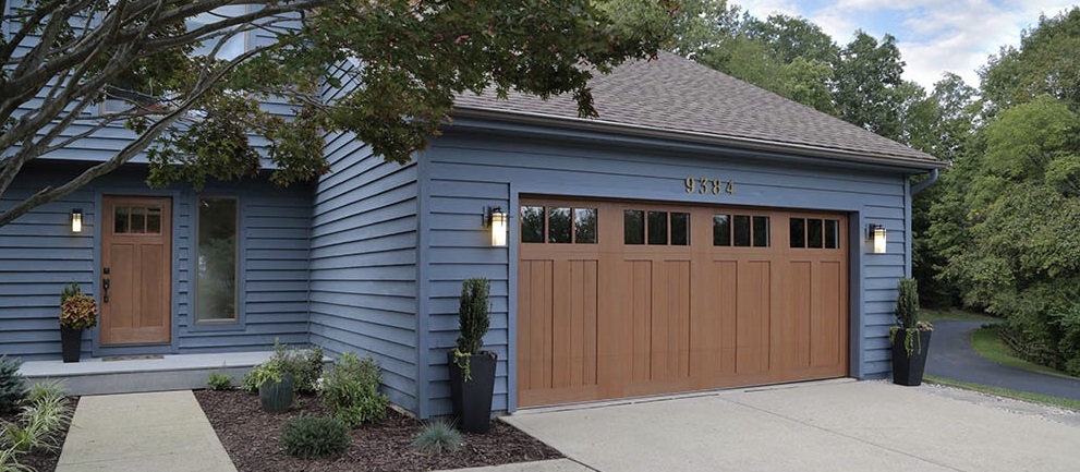 Complementing Garage And Entry Doors, Matching Contemporary Garage And Front Doors