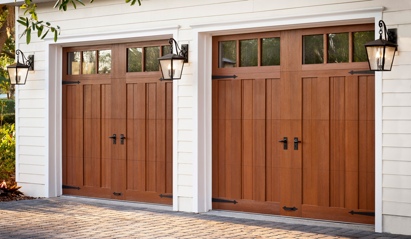 Canyon Ridge Carriage House 5 Layer, Composite Wood Look Garage Doors