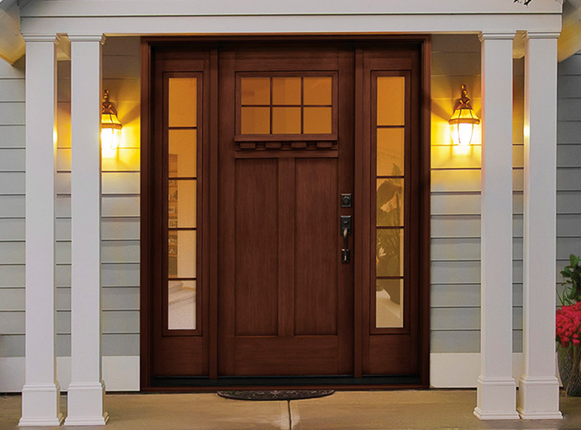 Residential Front Entry Doors For Your, Fiberglass Entry Doors With Sidelights And Transom