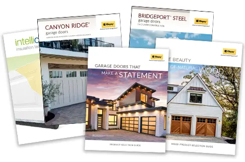 clopay brochure collage