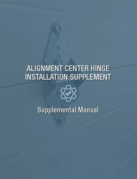 Alignment Center Hinge Installation Supplement