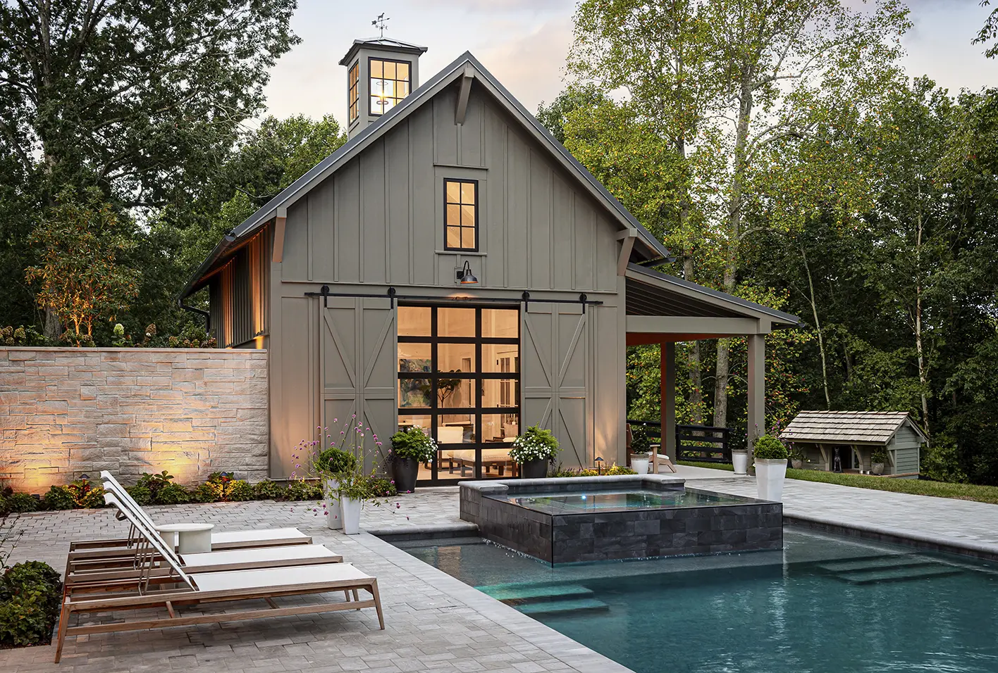 Avante garage door on party barn