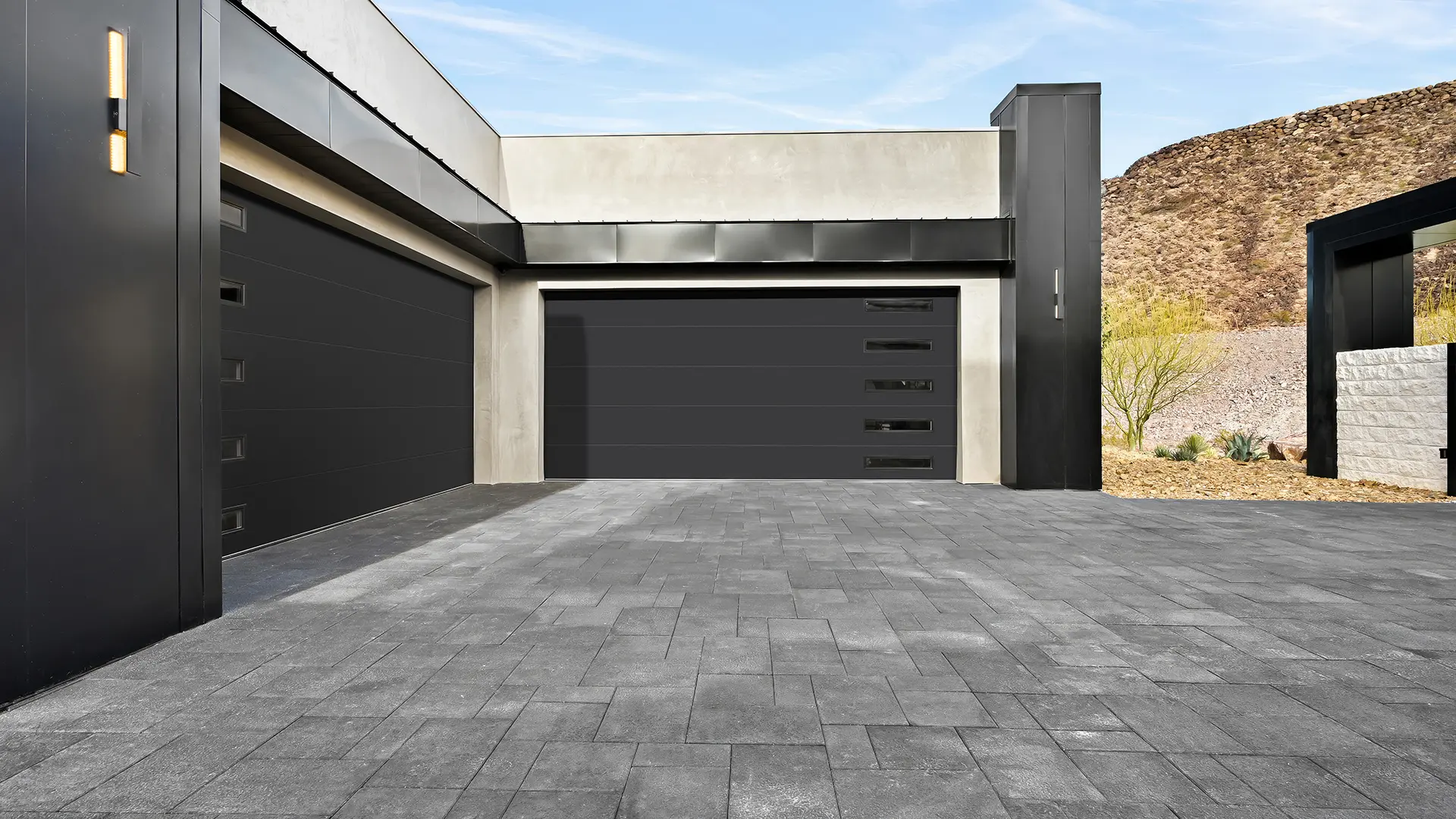 modern steel garage doors