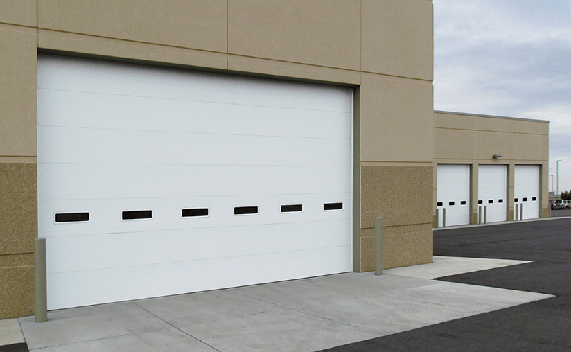 Energy Series with Intellicore | Model 3722 flush white garage door with windows
