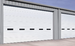 Energy Series with Intellicore | Model 3717 white garage door with windows