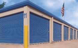 Clopay Commercial Roll-Up Steel Sheet Doors in Blue Model 157C