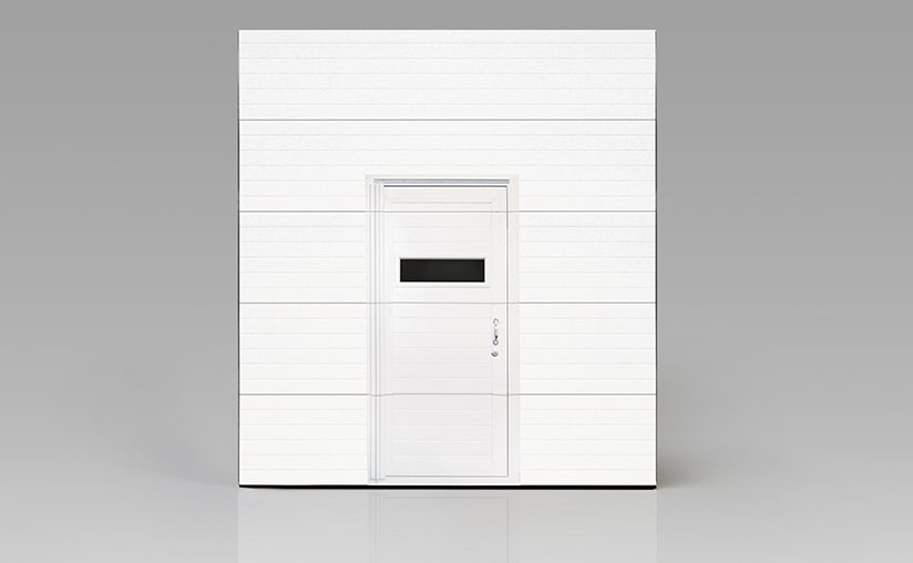 Clopay Specialty Products | White Pass Door with window on commercial overhead door
