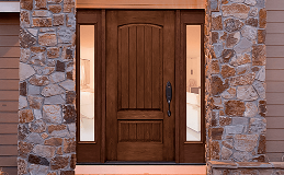 Rustic Collection | Clopay entry door Model F2100 with Clarion glass
