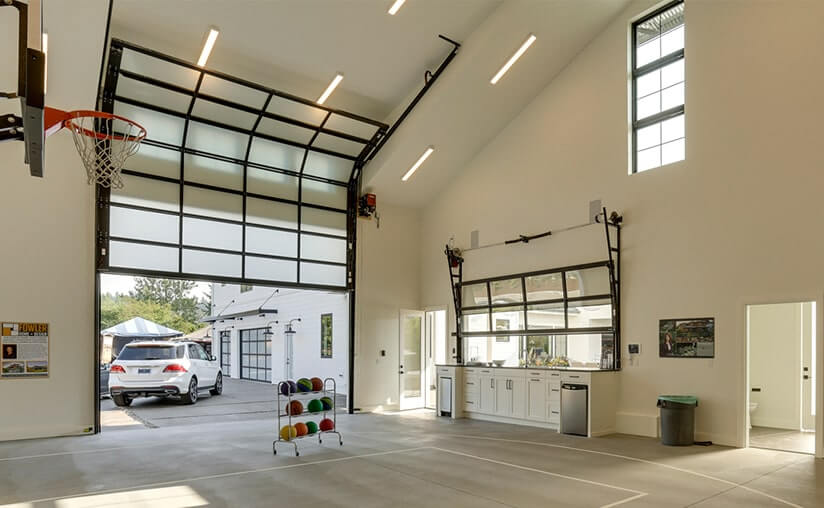 Modern Aluminum Glass Garage Doors, Interior Garage Door Ideas