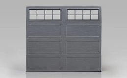 Bridgeport Steel Garage Doors | Extended Panel Design with SQ24 windows in Charcoal Finish