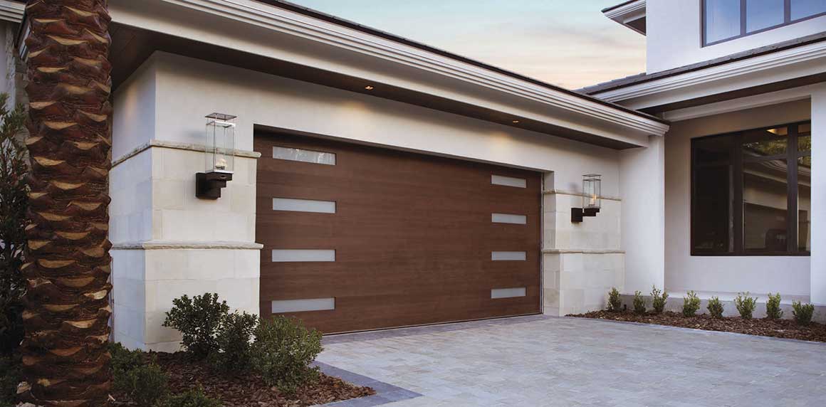 Modern Contemporary Faux Wood Garage Doors Clopay Canyon Ridge Modern