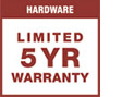 Canyon Ridge Modern 5 Year Hardware Warranty
