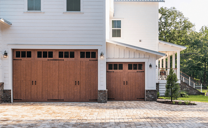 Canyon Ridge 5-Layer Garage Door | Design 11 with REC13 windows in Dark Finish