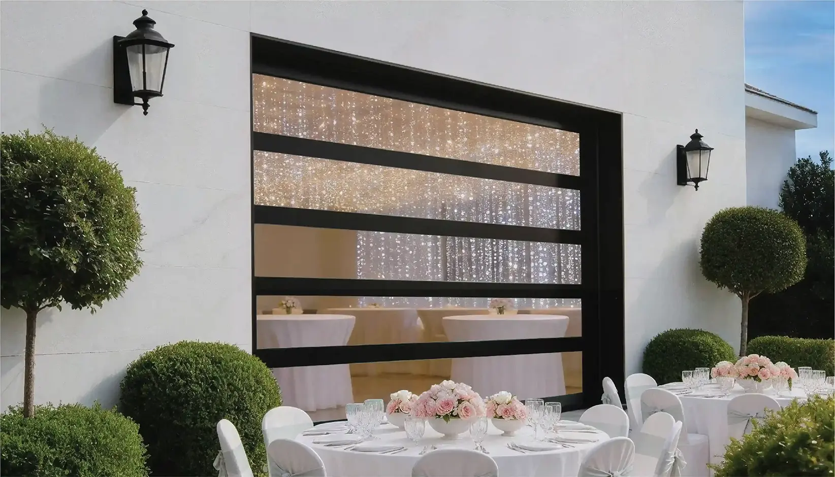 C-Power™ Enabled Click-to-Conceal™ Panels overhead doors