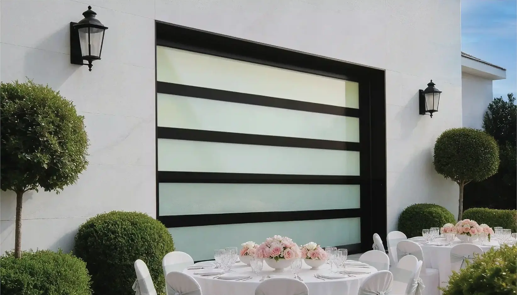 C-Power™ Enabled Click-to-Conceal™ Panels overhead doors