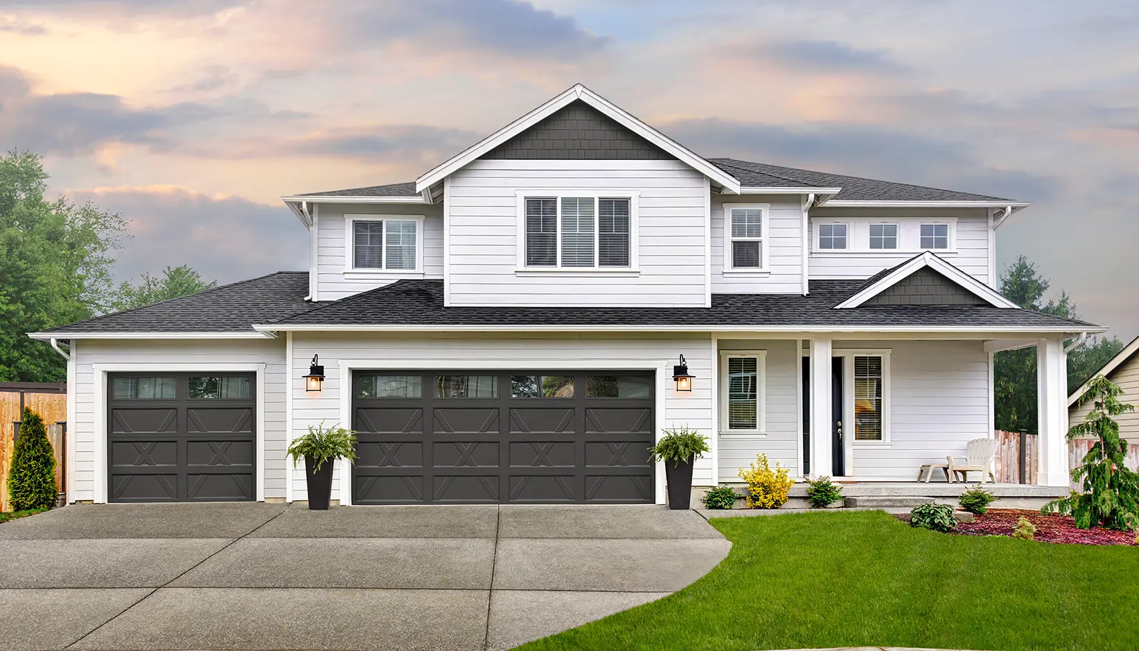 Bridgeport Inlay garage door in Iron Ore