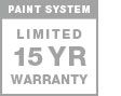 15 year paint system warranty